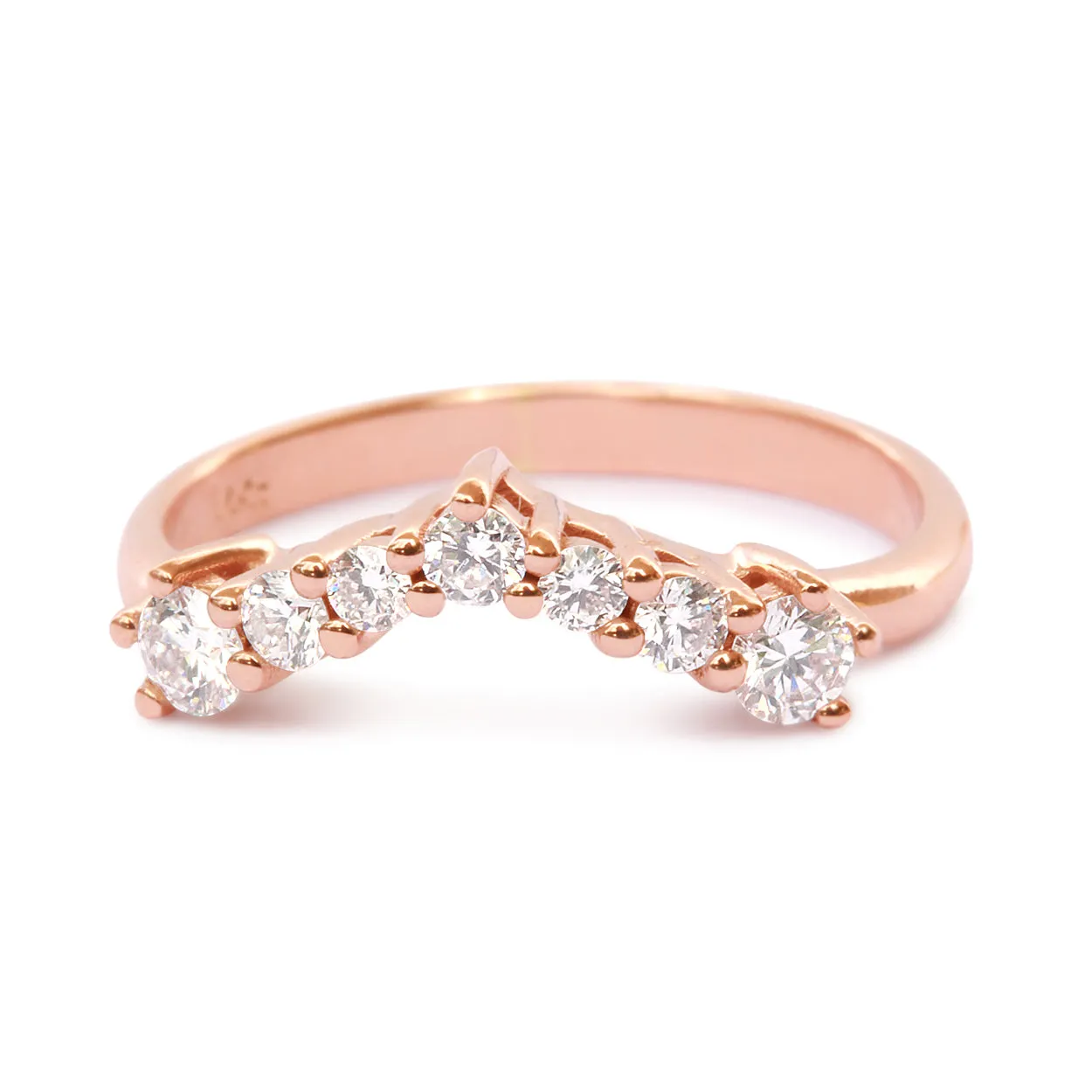 Chevron Big Diamonds Classic Wedding V Ring 0.25ct, Tiff's Ring ♥