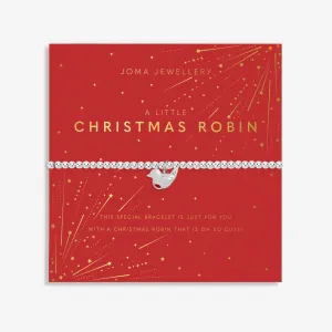 Christmas A Little Christmas Robin Silver Plated Bracelet 7559