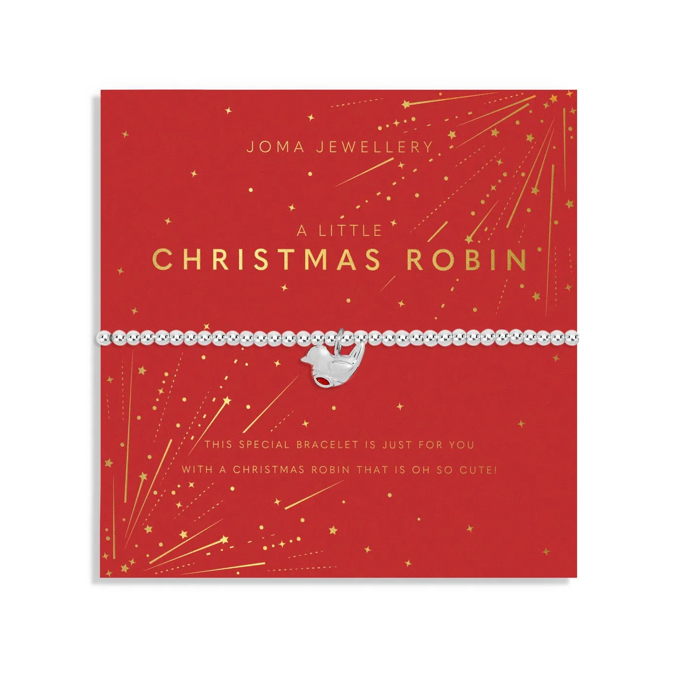 Christmas A Little Christmas Robin Silver Plated Bracelet 7559