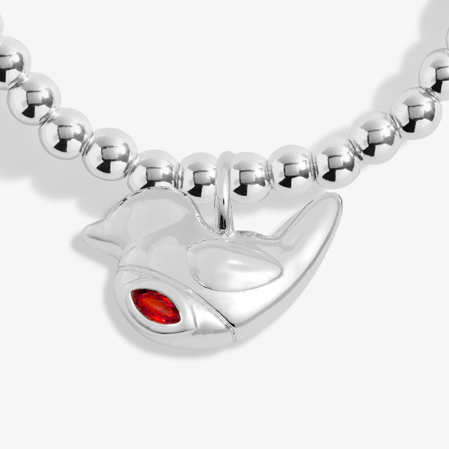 Christmas A Little Christmas Robin Silver Plated Bracelet 7559