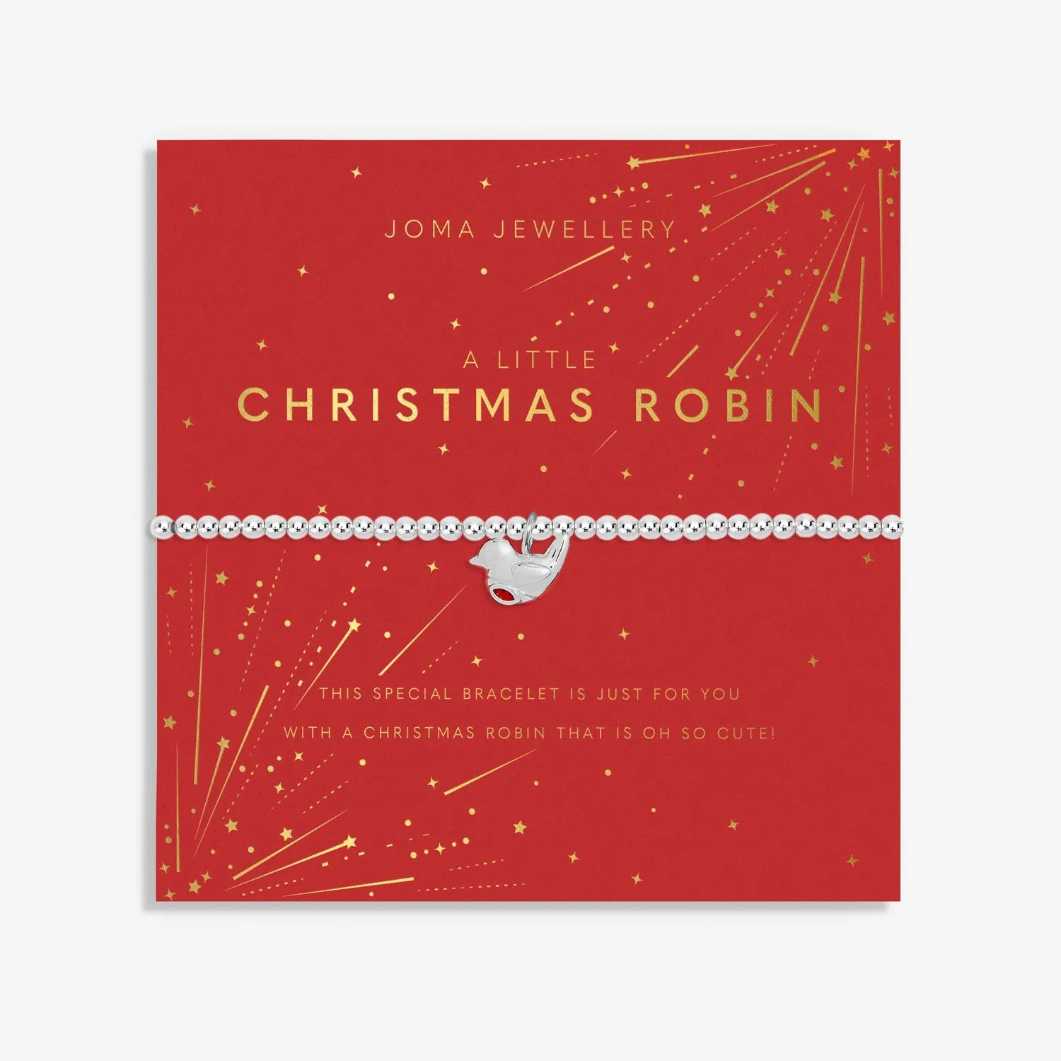 Christmas A Little Christmas Robin Silver Plated Bracelet 7559