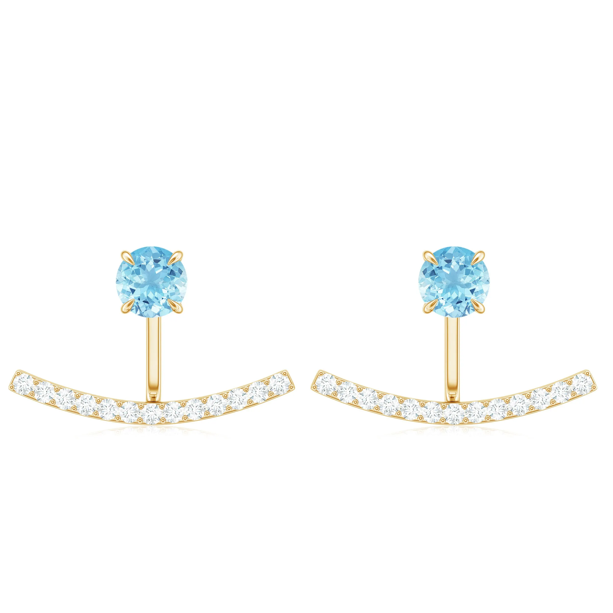 Classic Aquamarine and Diamond Earring Jacket
