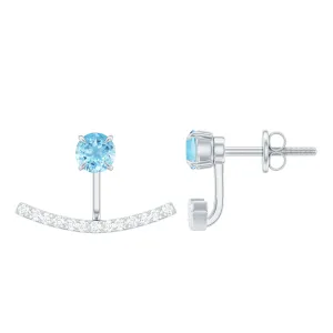 Classic Aquamarine and Diamond Earring Jacket