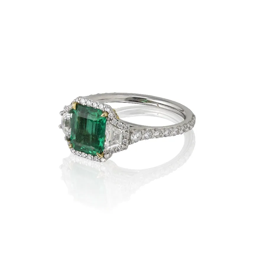 Colombian Emerald & Diamond Ring
