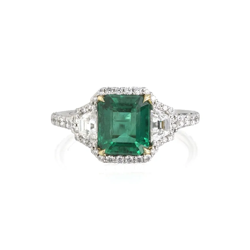 Colombian Emerald & Diamond Ring