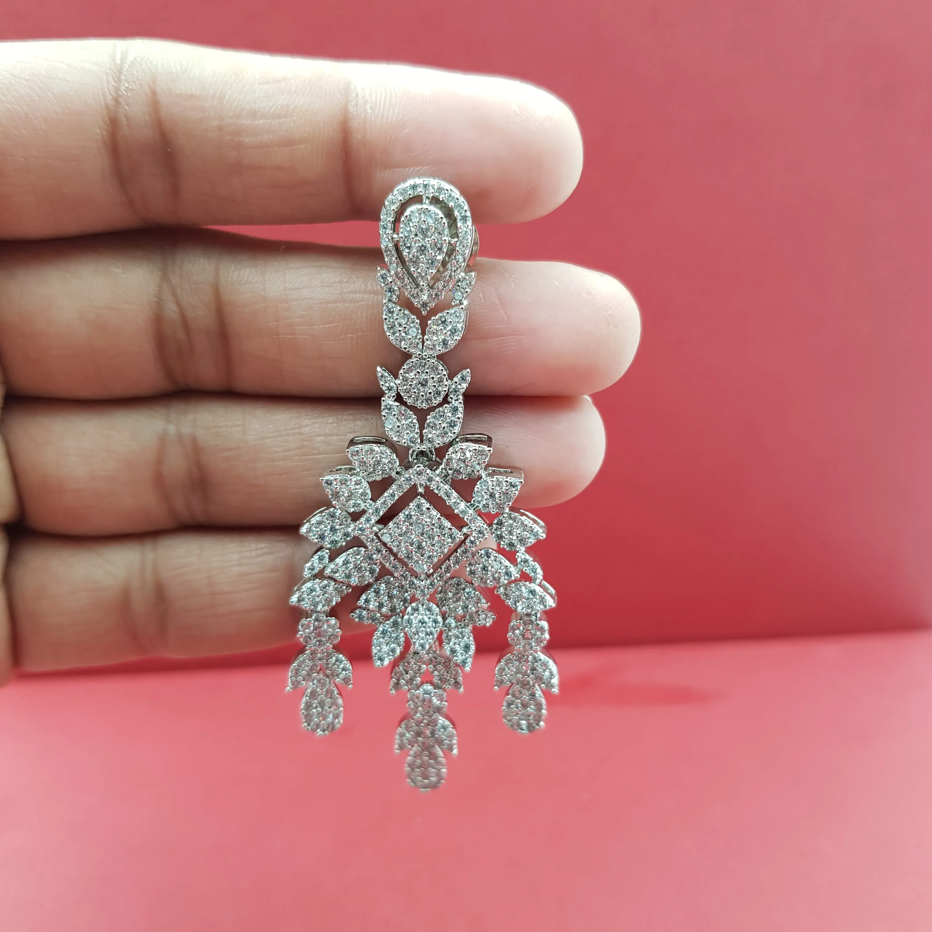 Danglers Zircon/AD Earring 8641-08