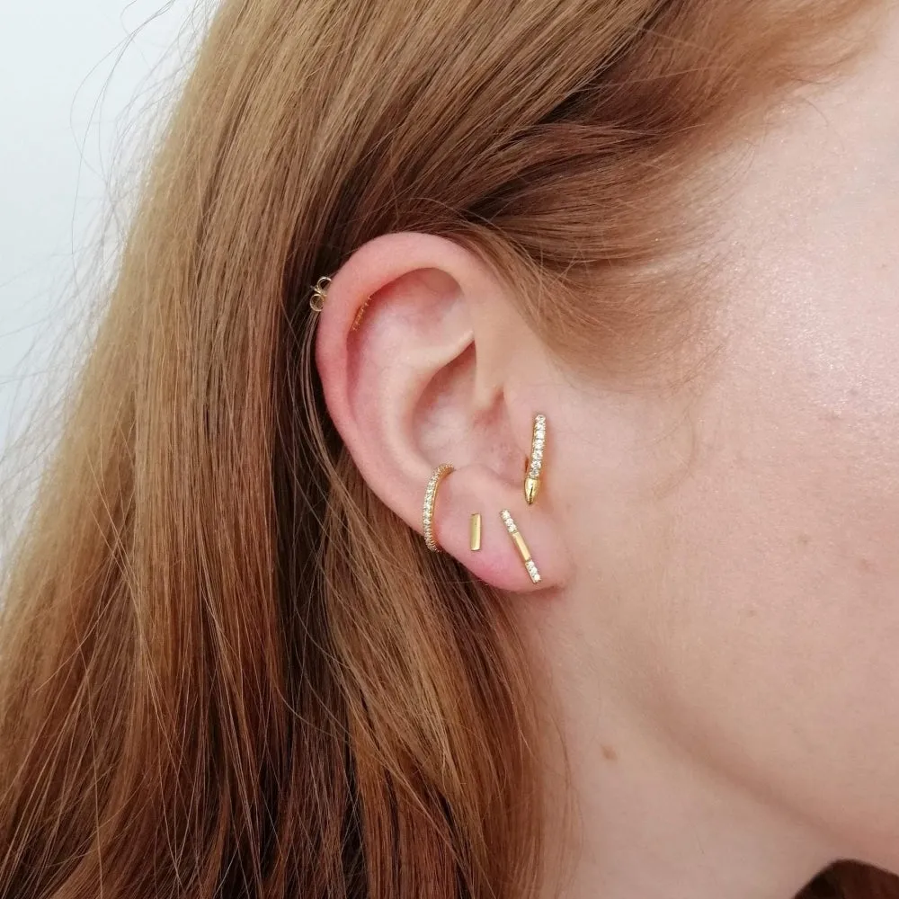 Dash Set Of 3 Stud Earrings - Gold - SPG-35-236-247