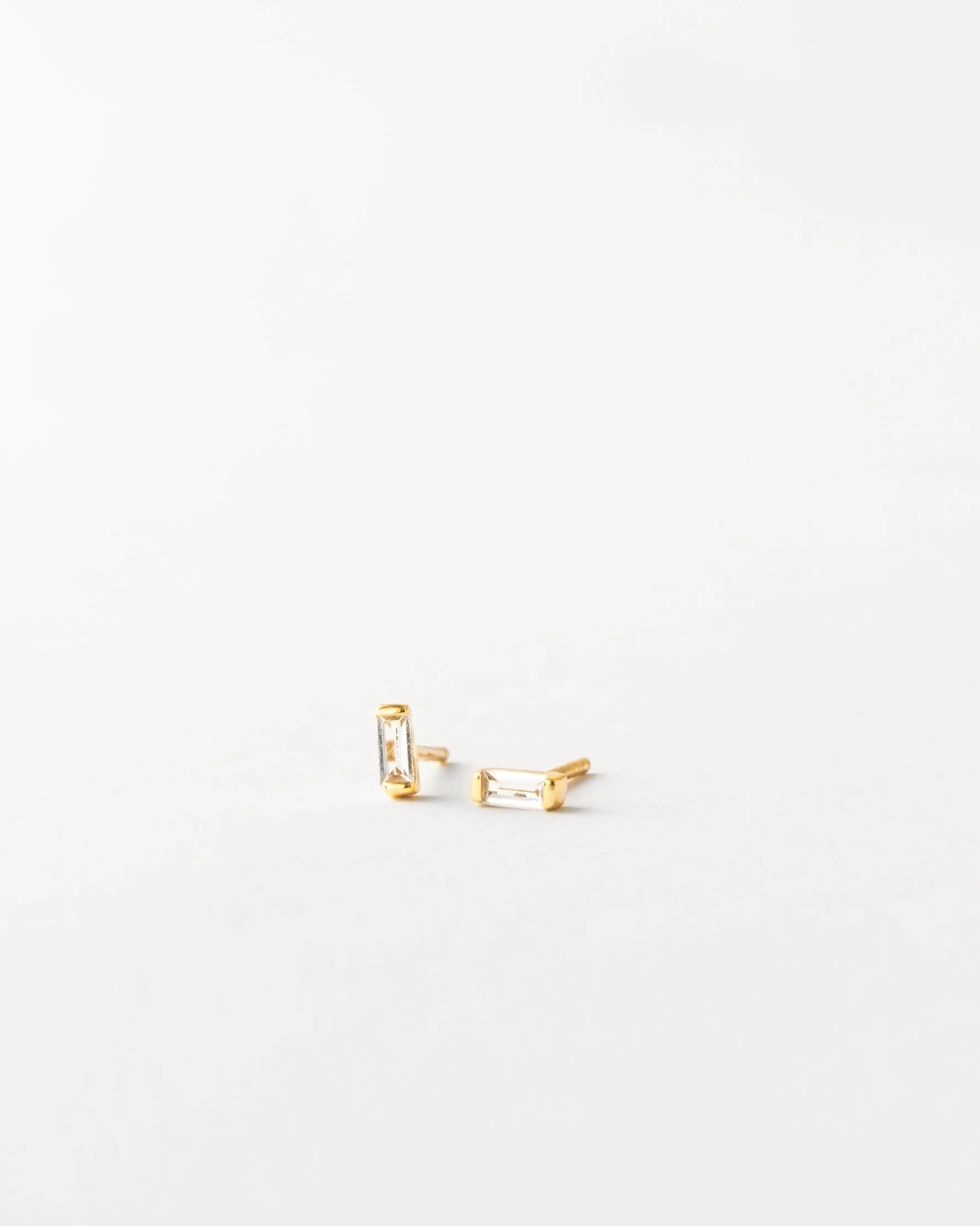 Deco White Sapphire Studs