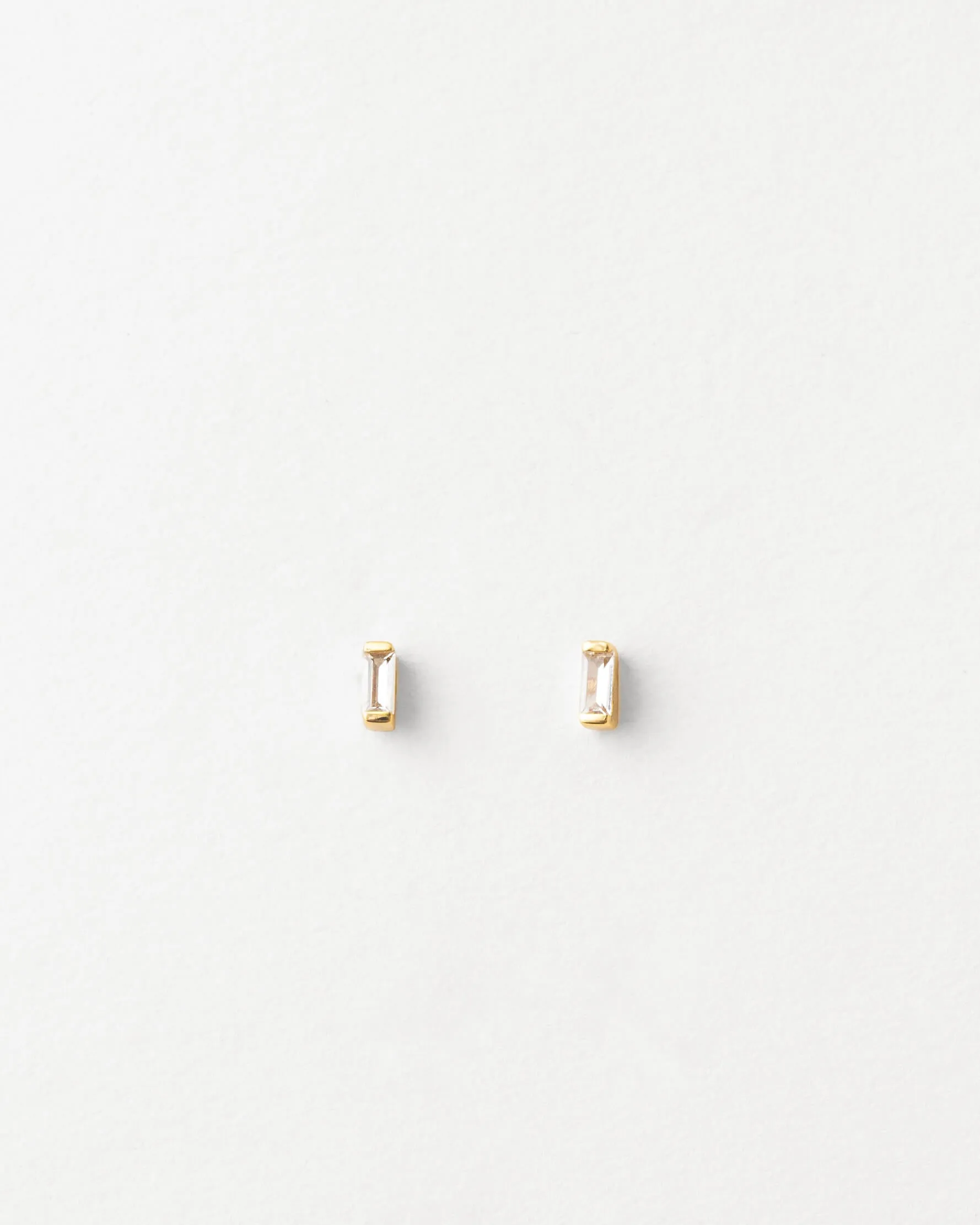 Deco White Sapphire Studs