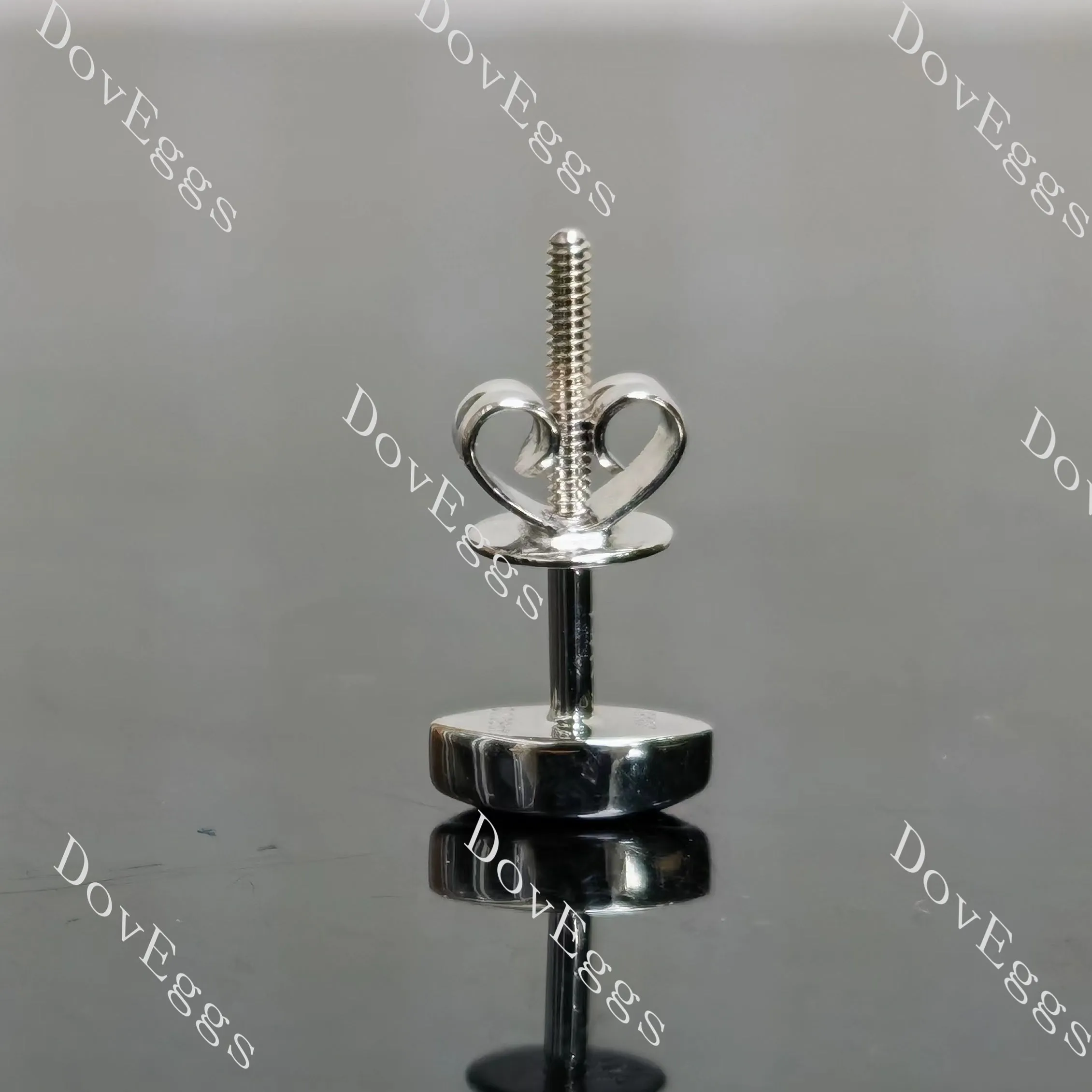 Doveggs round colored gem/moissanite/lab grown diamond eye earstuds(A pair of stud earrings)