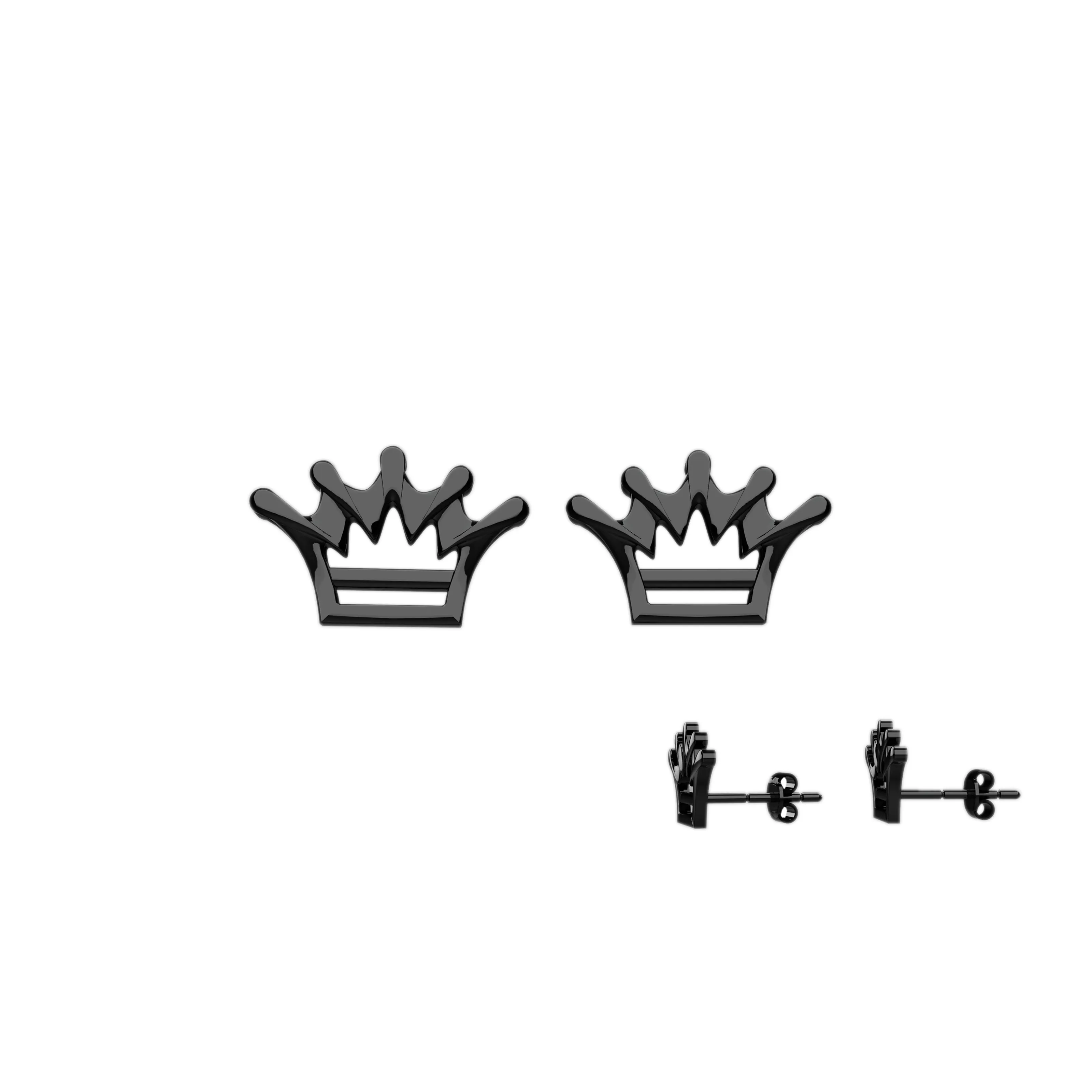 Ear Studs With Royal Crown