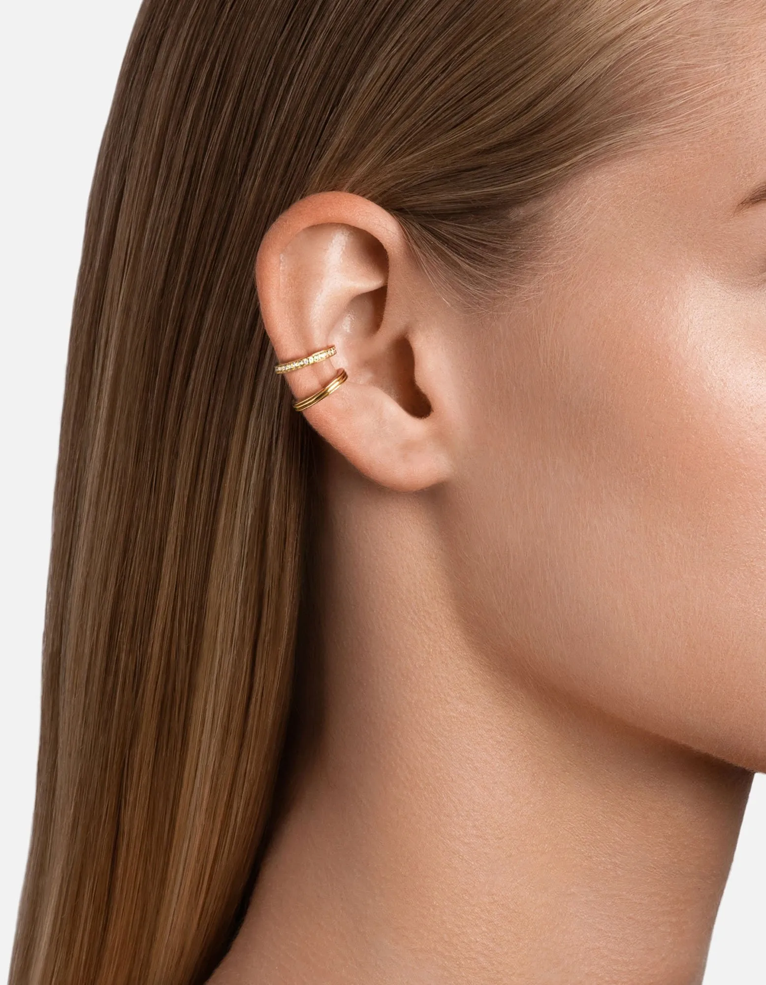 Eclipse Ear Cuff Set, Gold Vermeil/Sapphire