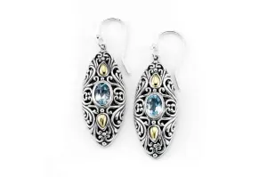 Elea Earrings- Blue Topaz