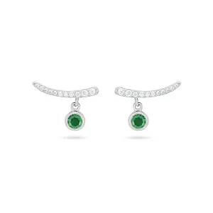 Elegant Drop Green Zircon Earrings