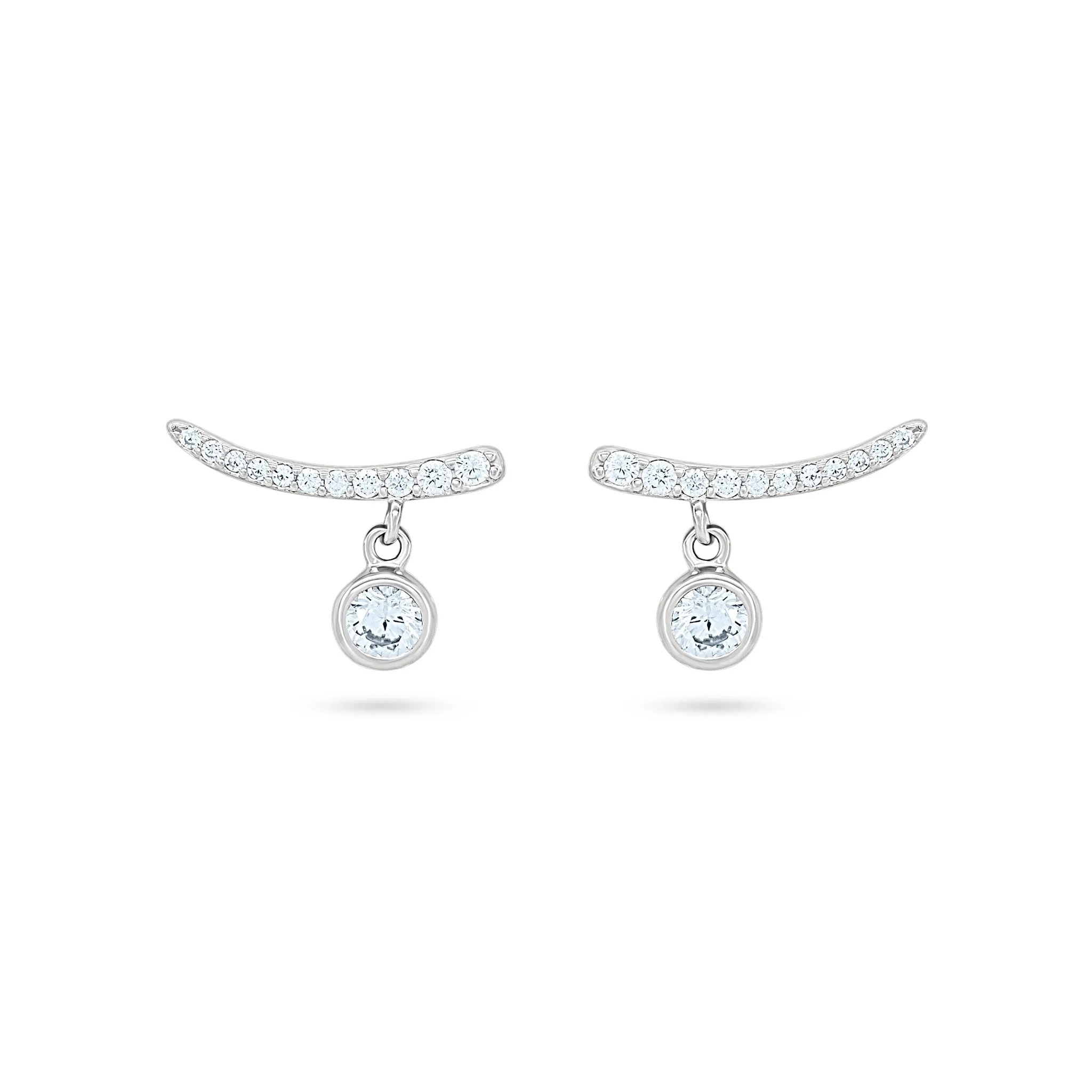 Elegant Drop Green Zircon Earrings