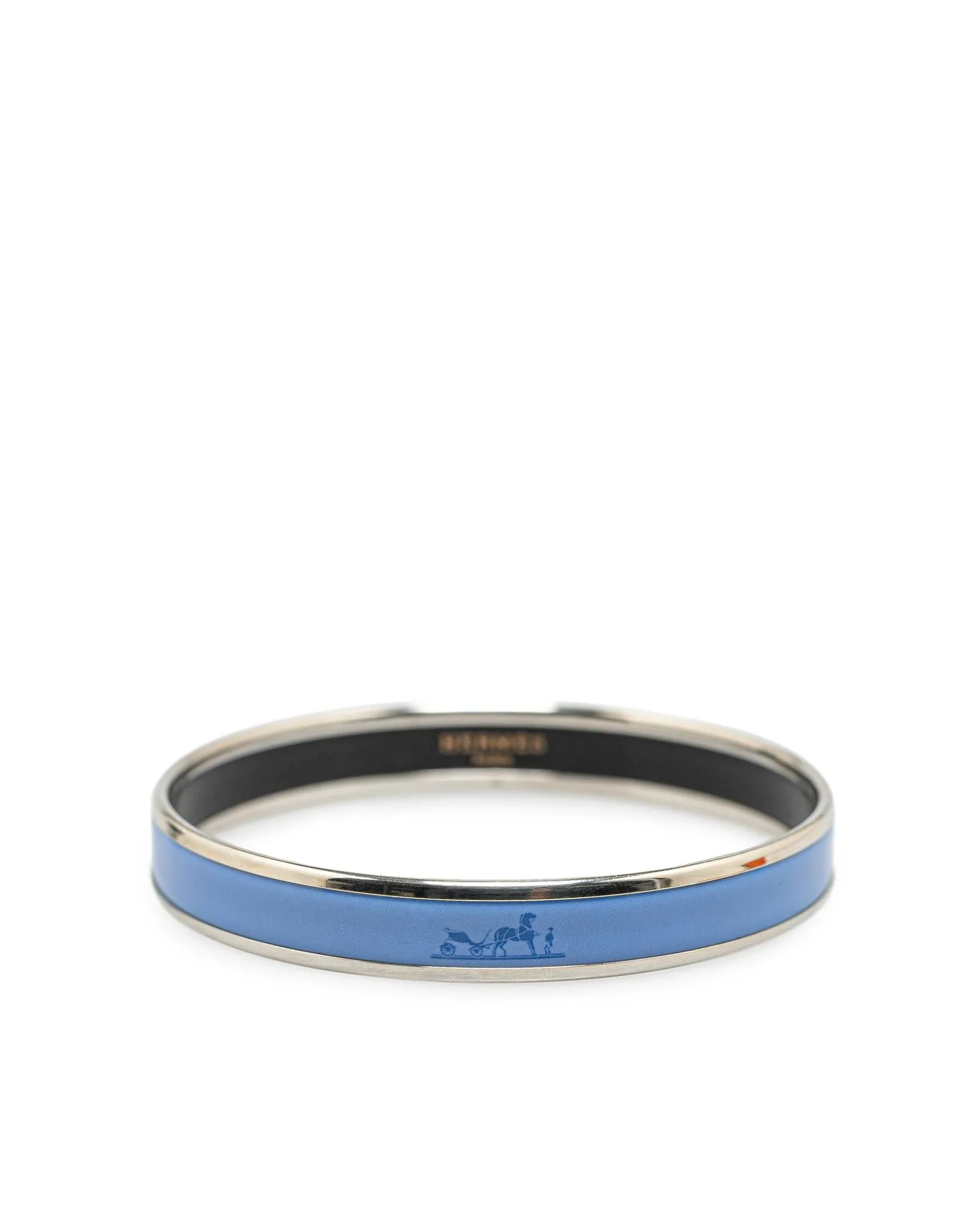 Enamel and Palladium Plated Narrow Bracelet