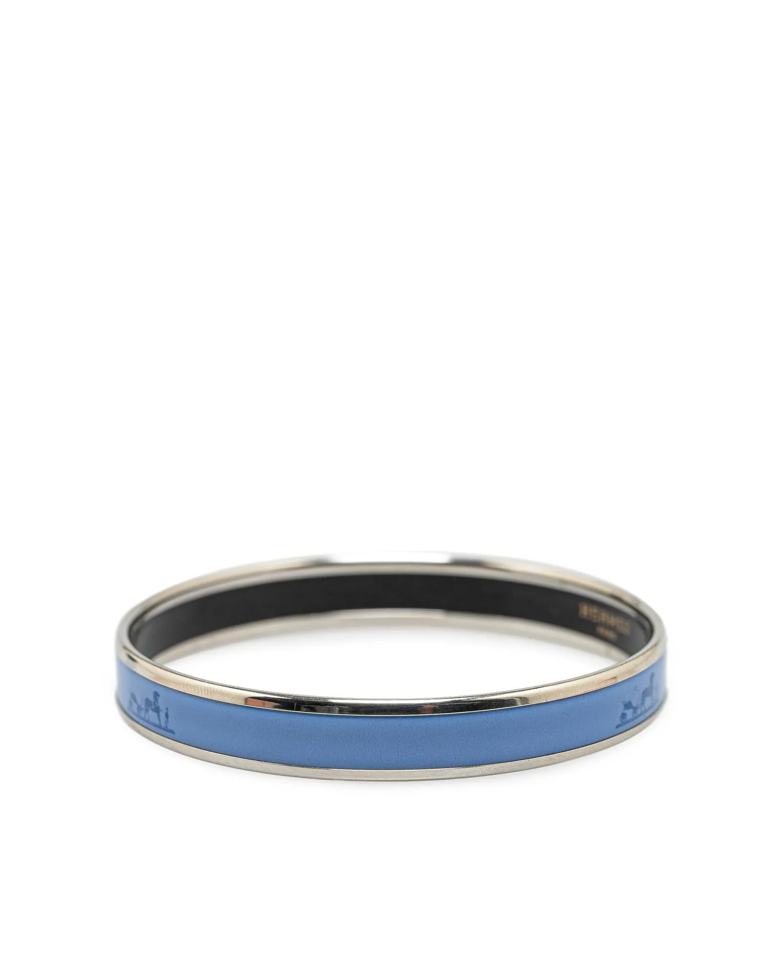 Enamel and Palladium Plated Narrow Bracelet