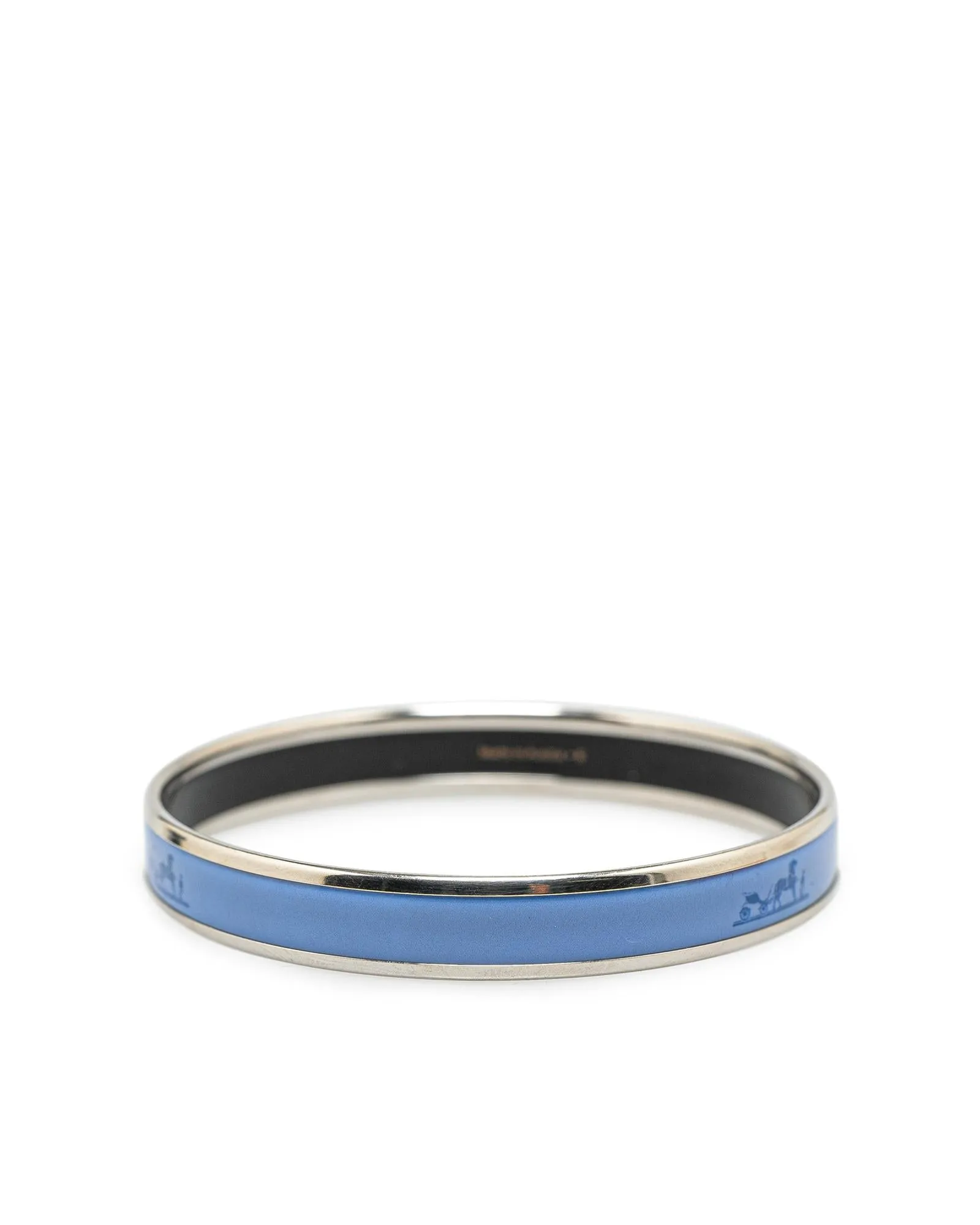 Enamel and Palladium Plated Narrow Bracelet