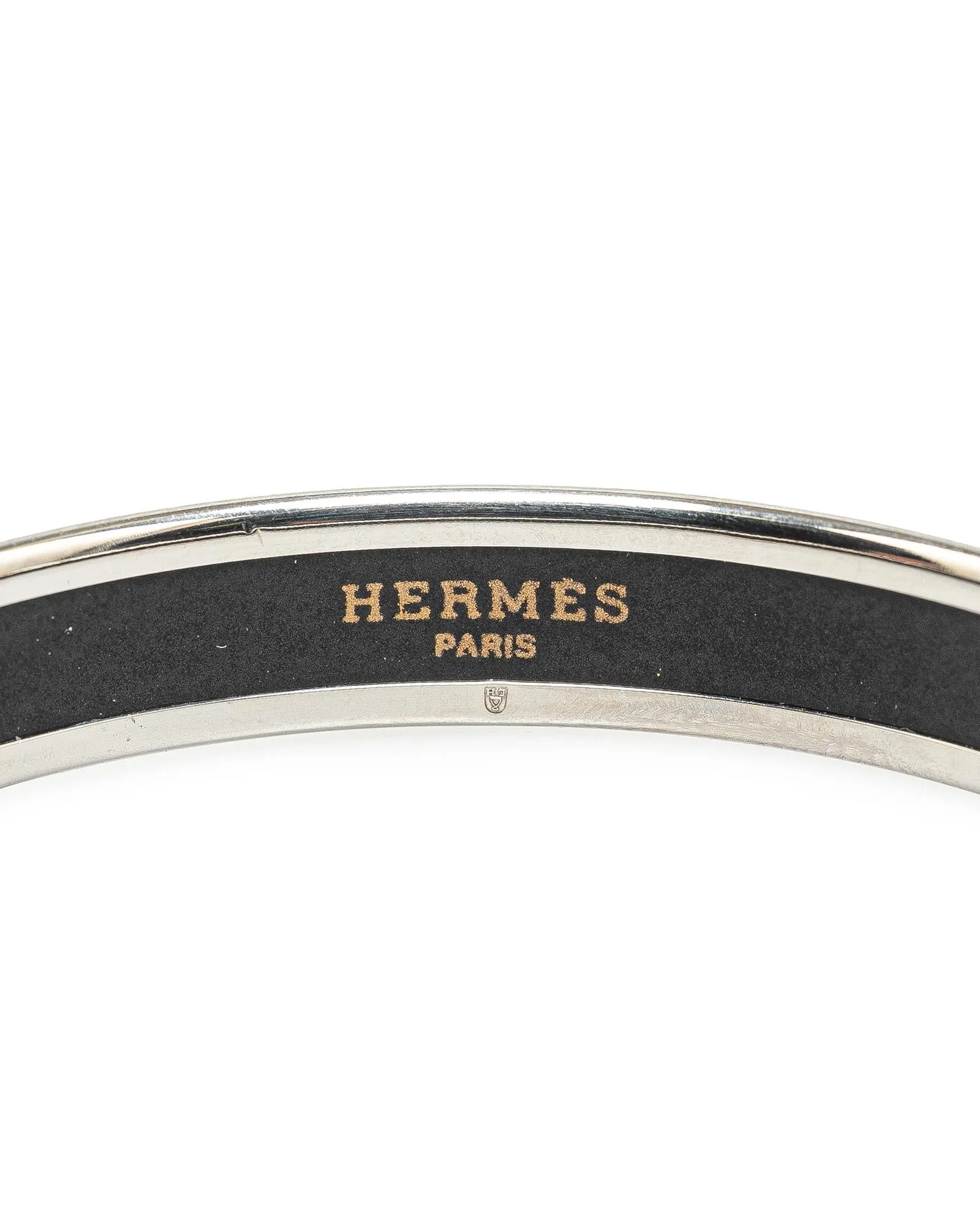 Enamel and Palladium Plated Narrow Bracelet
