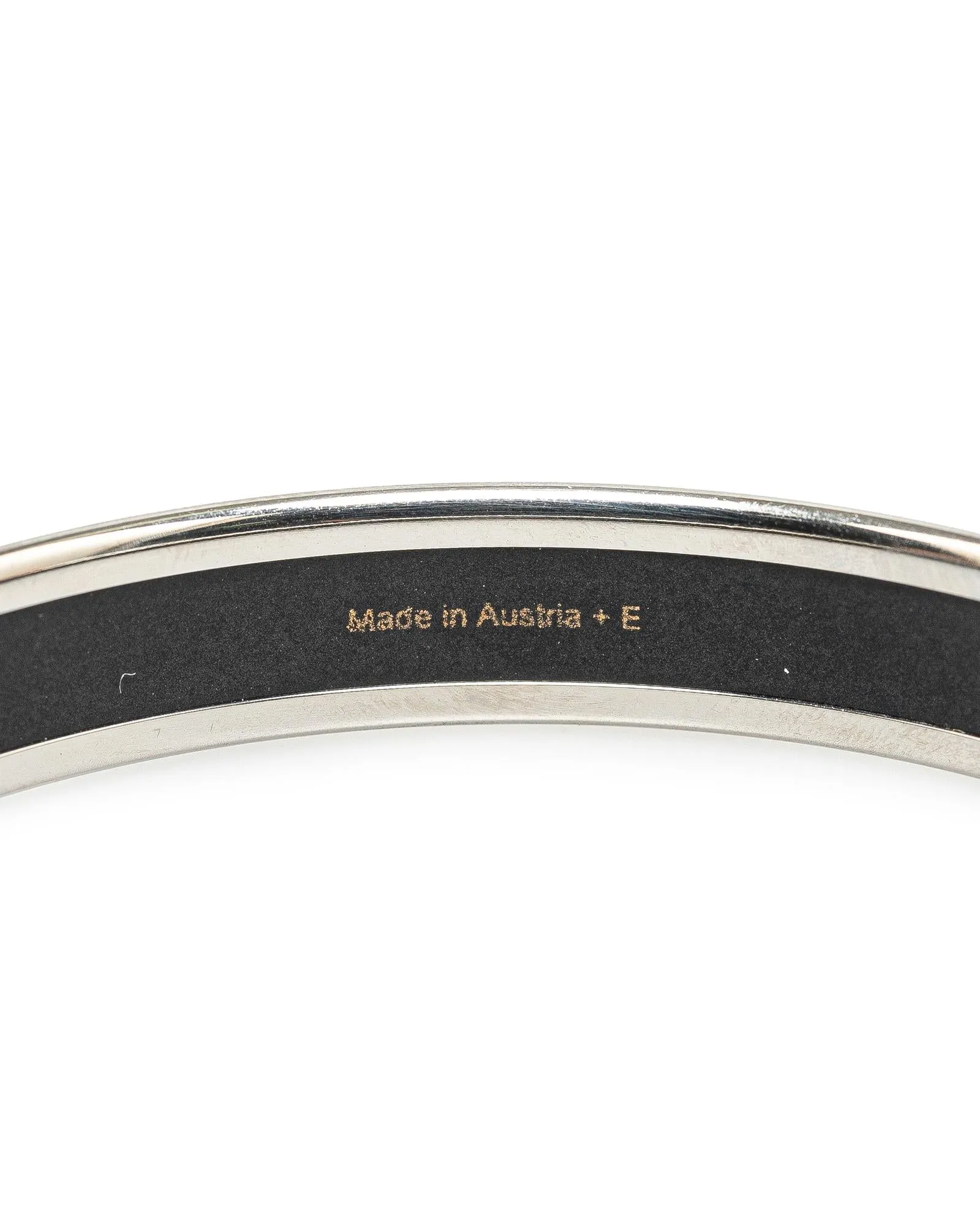 Enamel and Palladium Plated Narrow Bracelet