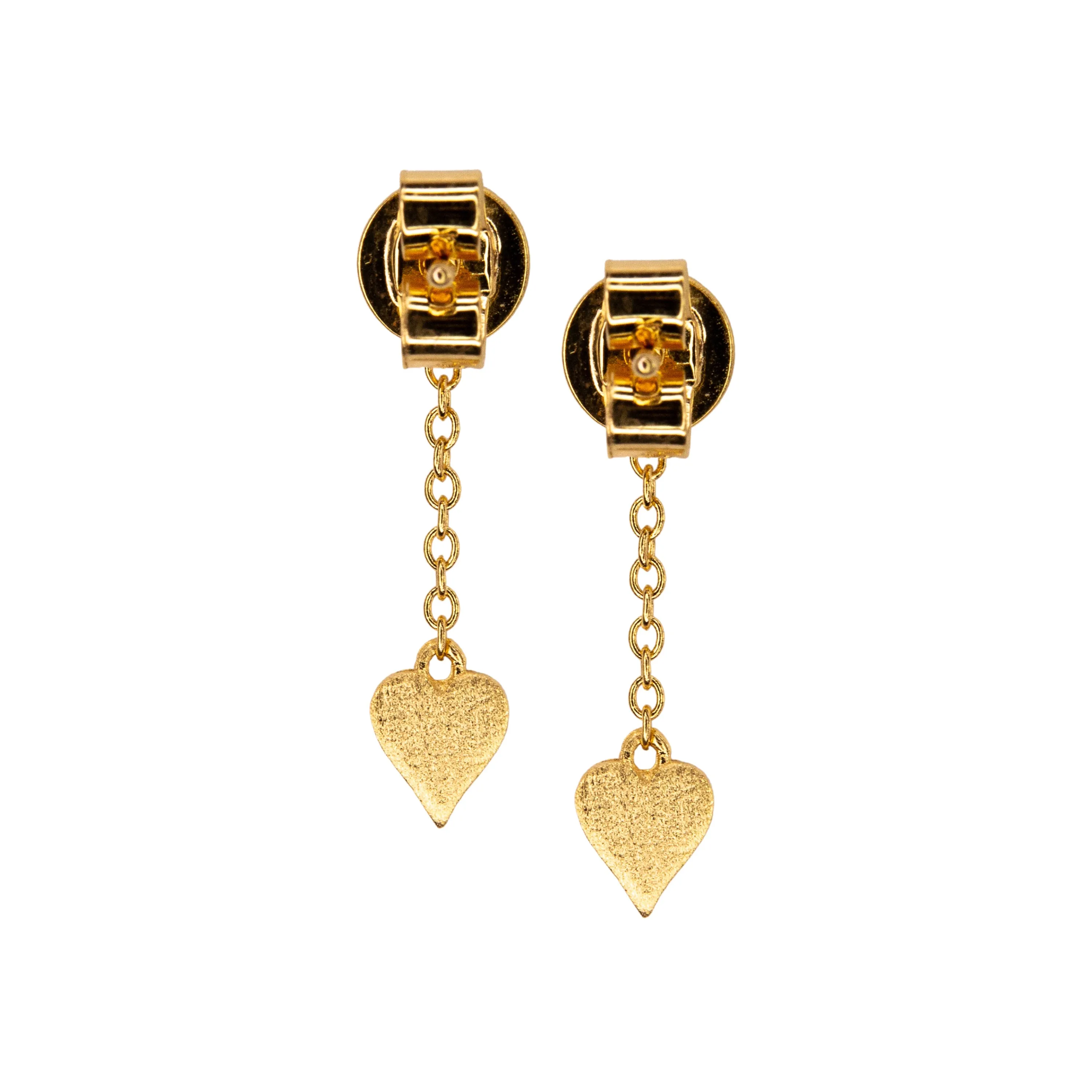 Eye with a heart earrings 18k Gold