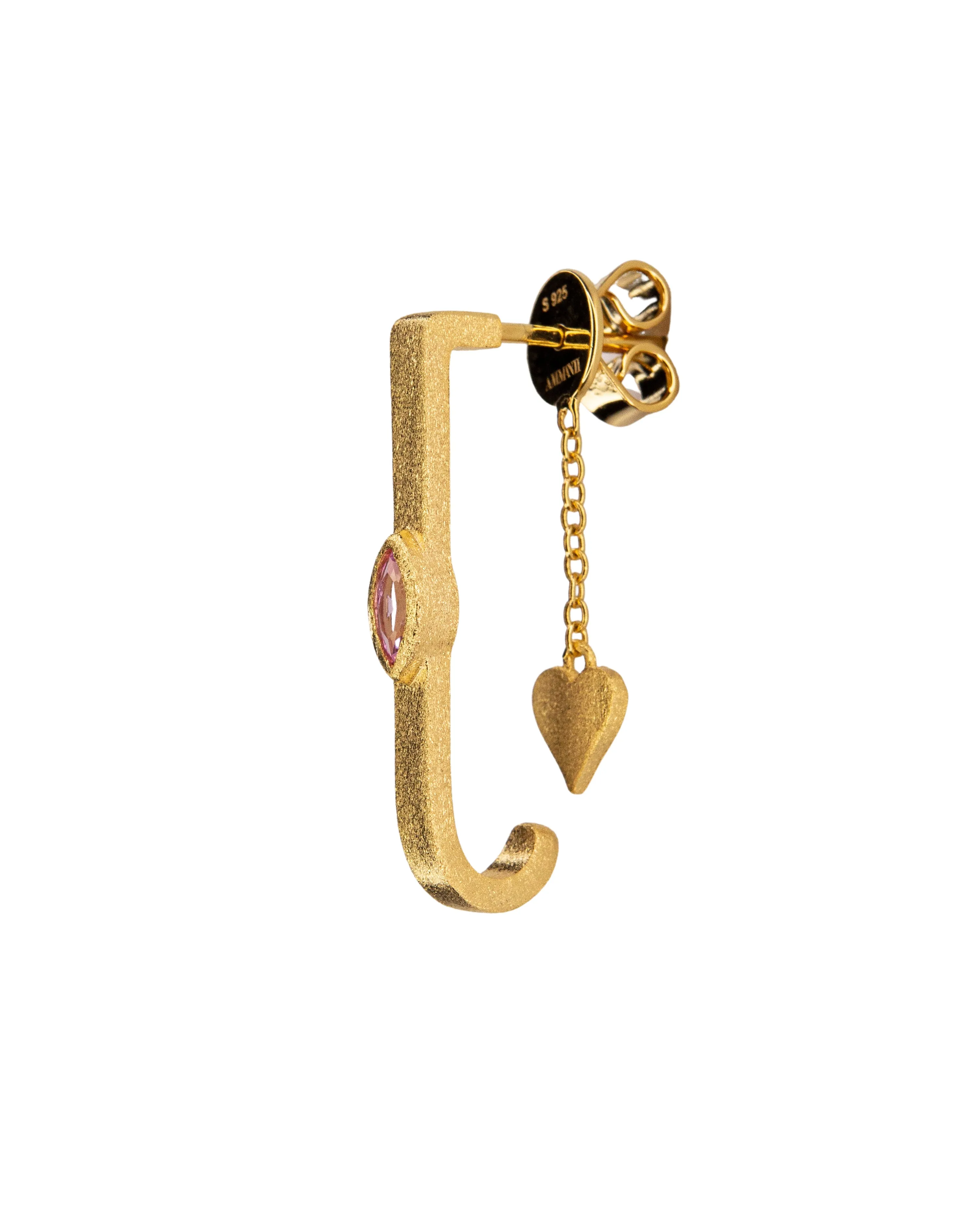 Eye with a heart earrings 18k Gold