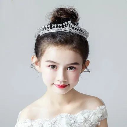 Fashionable Crystal Crowns For Kids - Tiaras for Little Girls - Gold or Silver Color