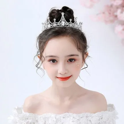 Fashionable Crystal Crowns For Kids - Tiaras for Little Girls - Gold or Silver Color