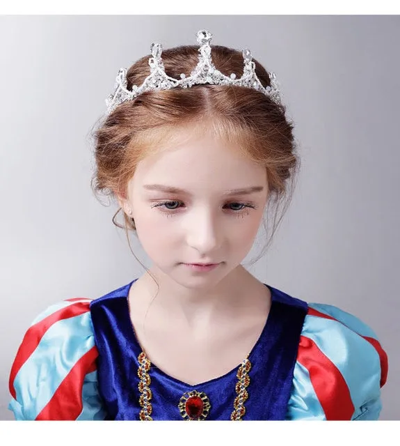 Fashionable Crystal Crowns For Kids - Tiaras for Little Girls - Gold or Silver Color