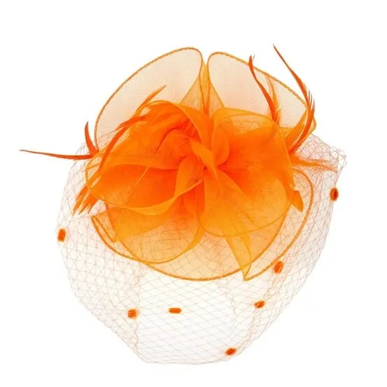 Fiona | Feather Mesh Flower Fascinator