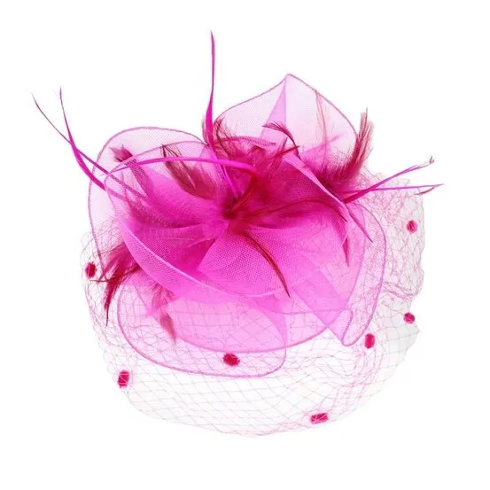 Fiona | Feather Mesh Flower Fascinator