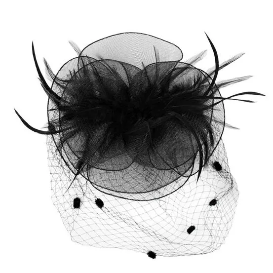 Fiona | Feather Mesh Flower Fascinator