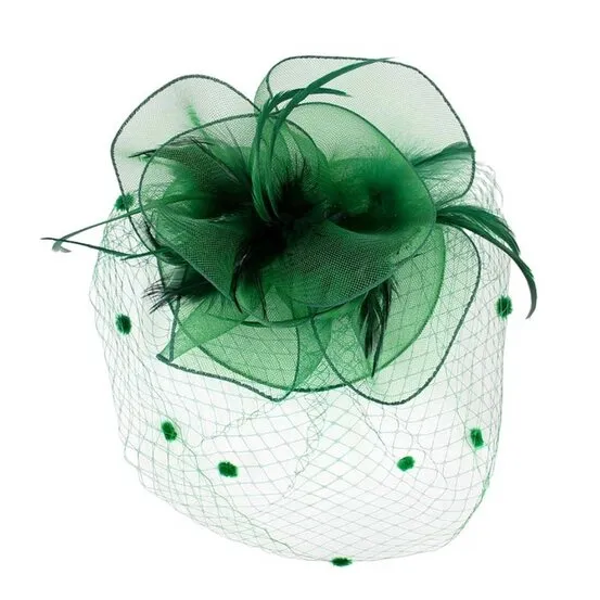 Fiona | Feather Mesh Flower Fascinator