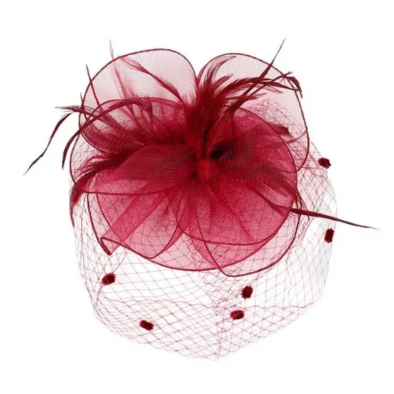 Fiona | Feather Mesh Flower Fascinator