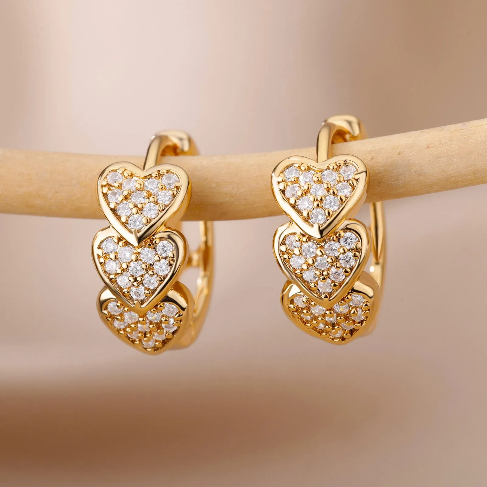 Golden Heartbeat Hoops