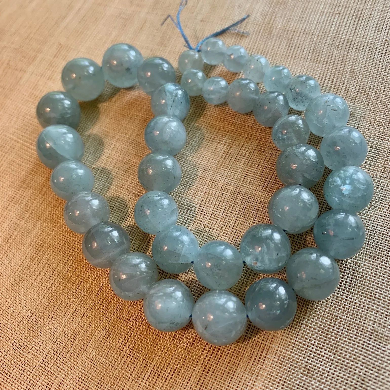 Graduated Aquamarine Rounds