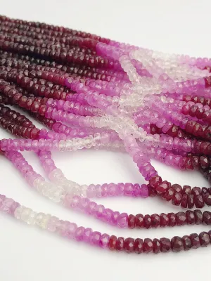 HALF OFF SALE - Shaded Ruby Gemstone Beads, Full Strand, Semi Precious Gemstone, 15"