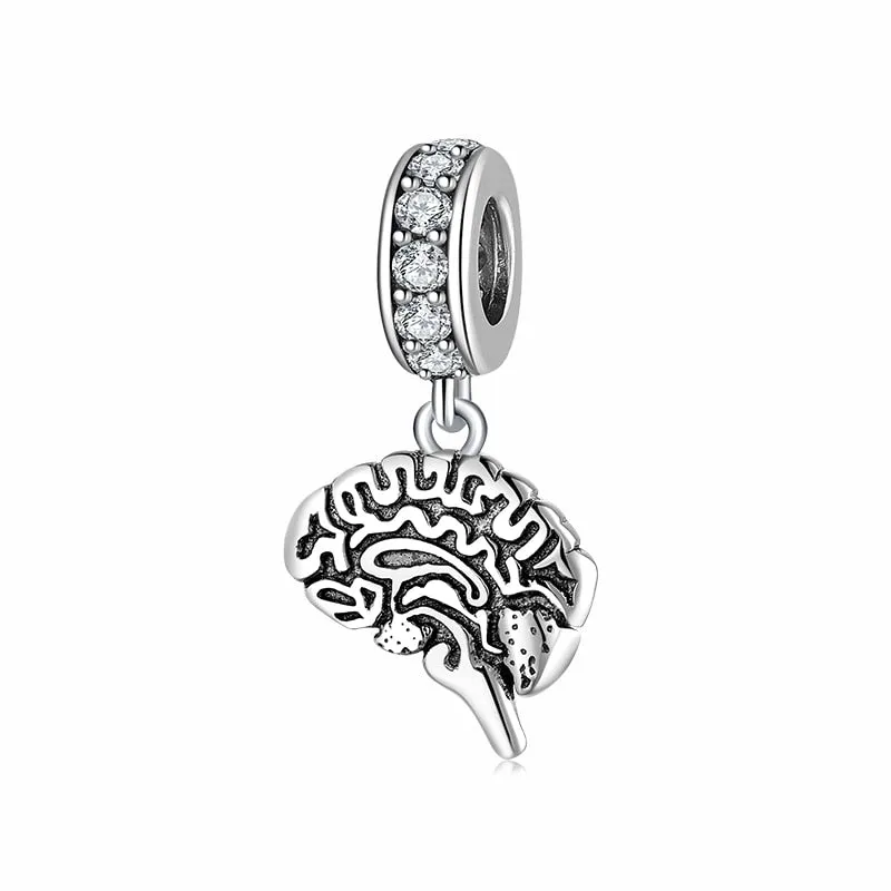 Hot 925 Sterling Silver Love Heart Hat Charm Sparkling CZ Fine Beads fit Original Pandora Bracelets Women Jewelry Making