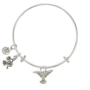 Hummingbird Charm Bangle Bracelet