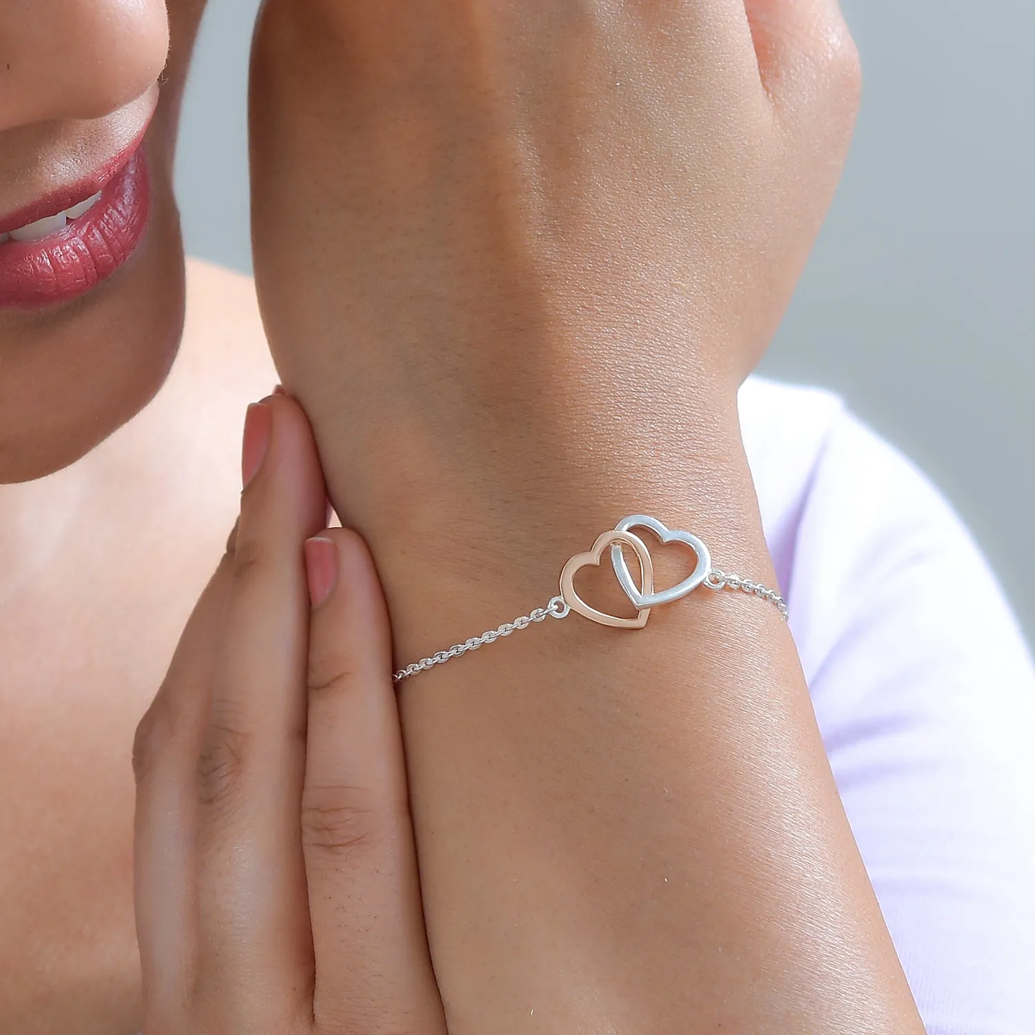 Interlocking Hearts Bracelet