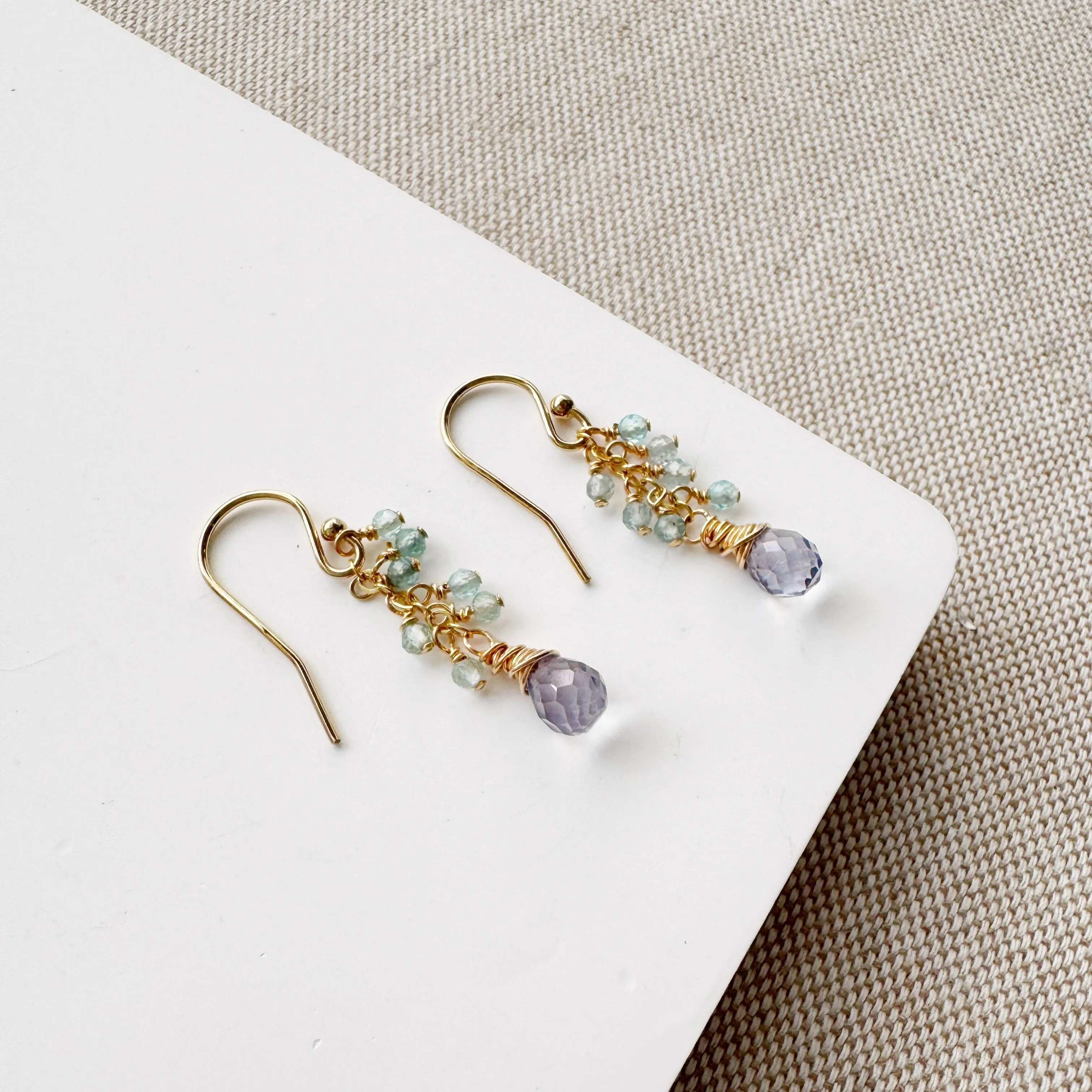 Iolite and Zircon Maribella Earrings