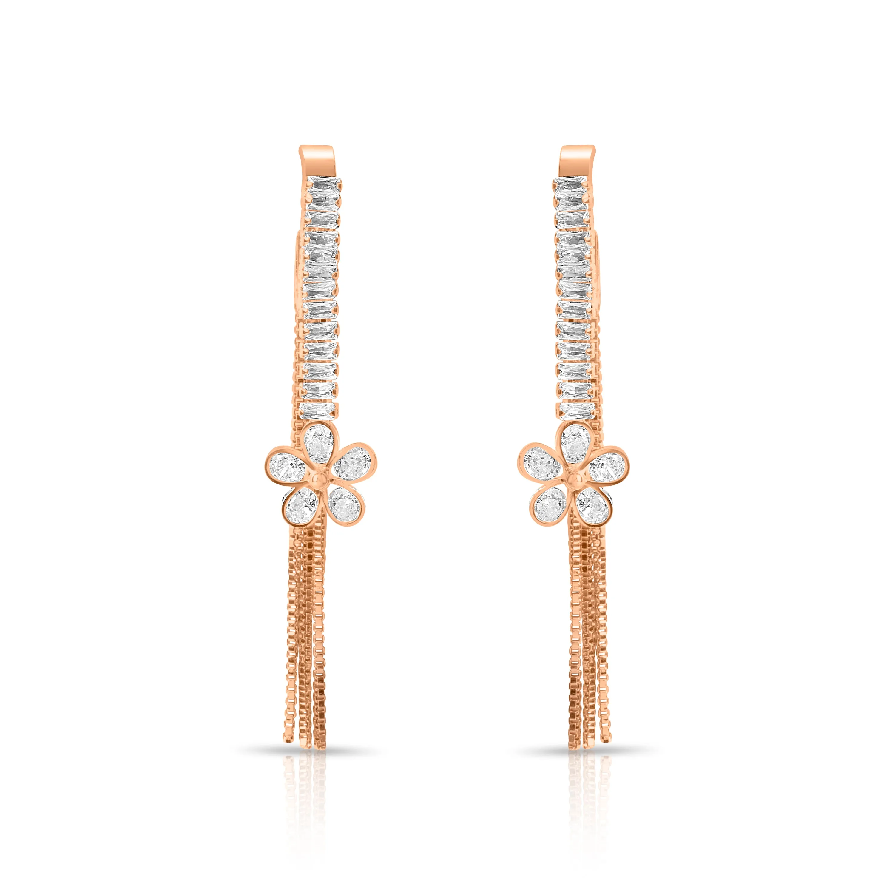 Kirata Zircon Rose Gold Earrings