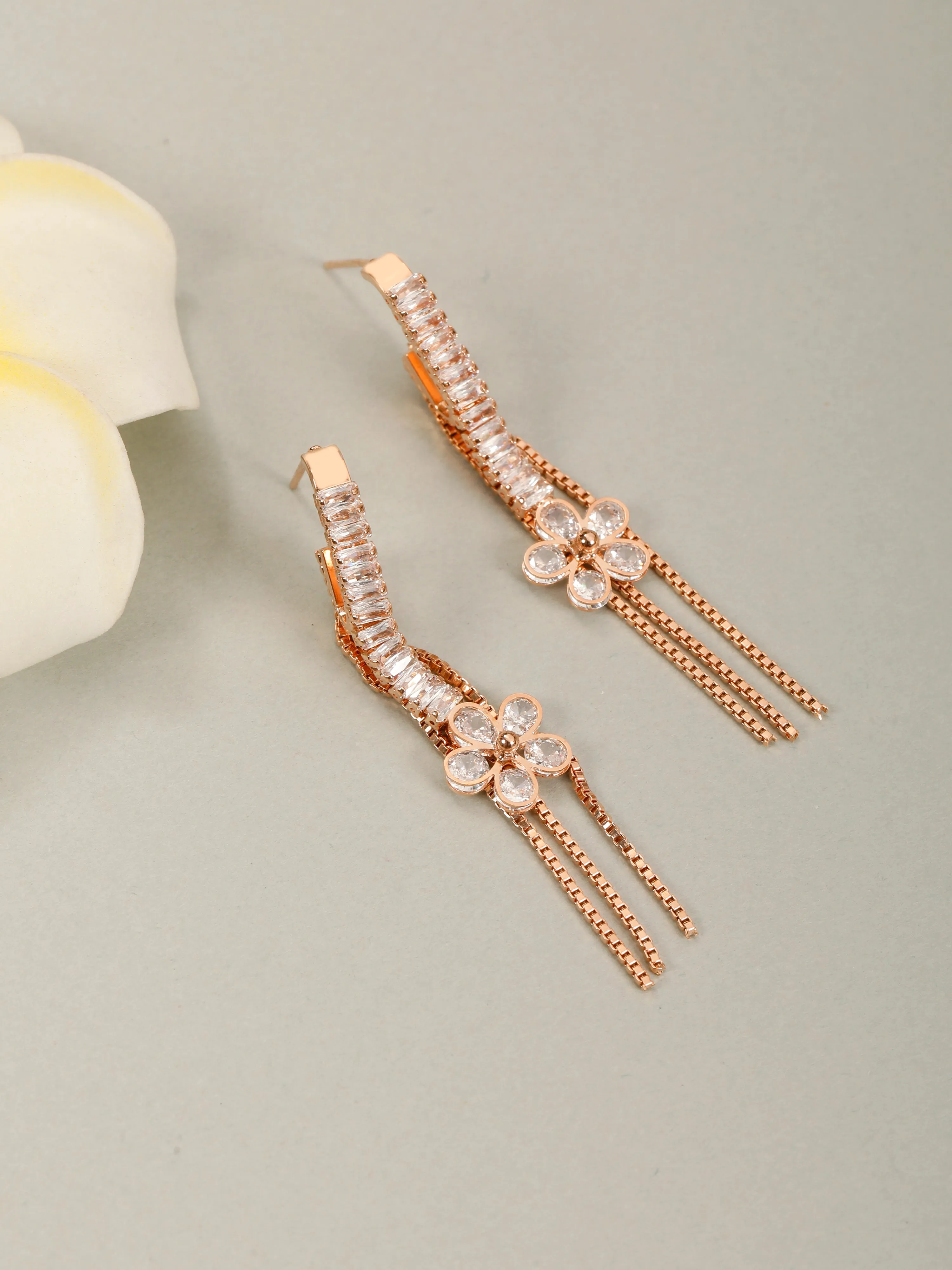 Kirata Zircon Rose Gold Earrings