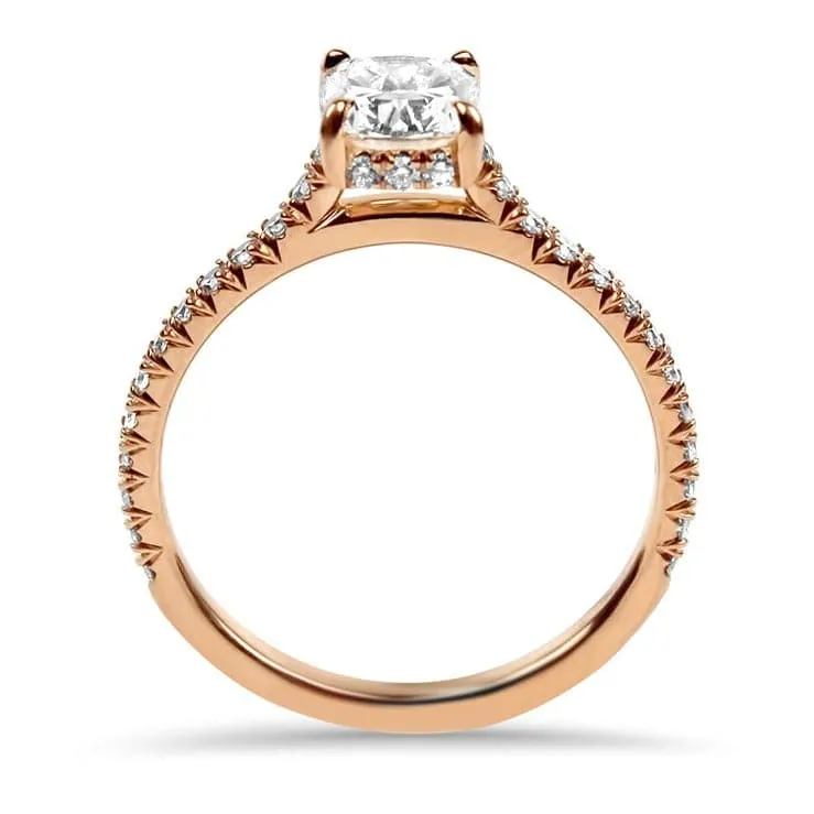 Kwiat 18K Rose Gold Kwiat Cushion Cut Diamond Engagement Ring