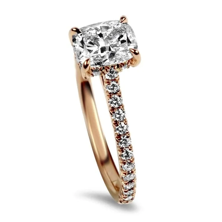 Kwiat 18K Rose Gold Kwiat Cushion Cut Diamond Engagement Ring