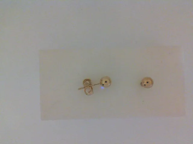Lady's Yellow 14 Karat 4mm Ball Stud Earrings