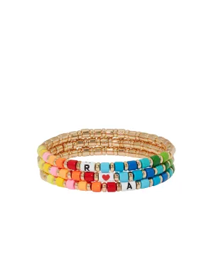 Little Letters In Living Color Bracelets