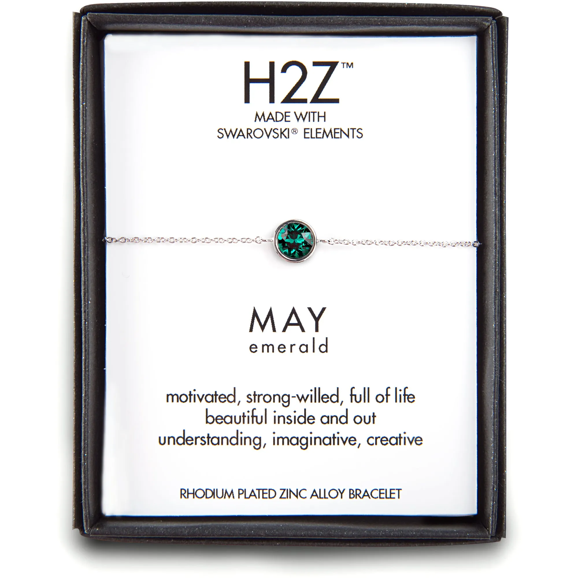 Liza Birthstone December Blue Zircon 6.5"-7.625" Crystal Bracelet made from Austrian Crystals