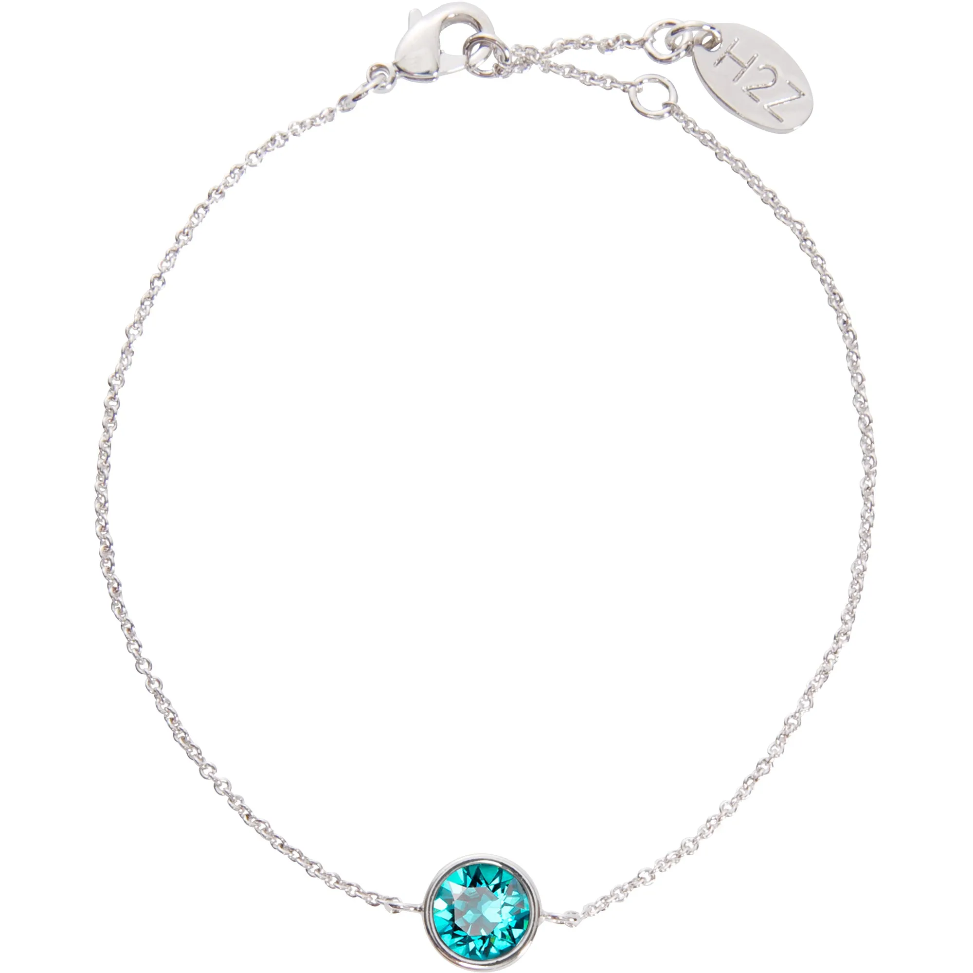 Liza Birthstone December Blue Zircon 6.5"-7.625" Crystal Bracelet made from Austrian Crystals