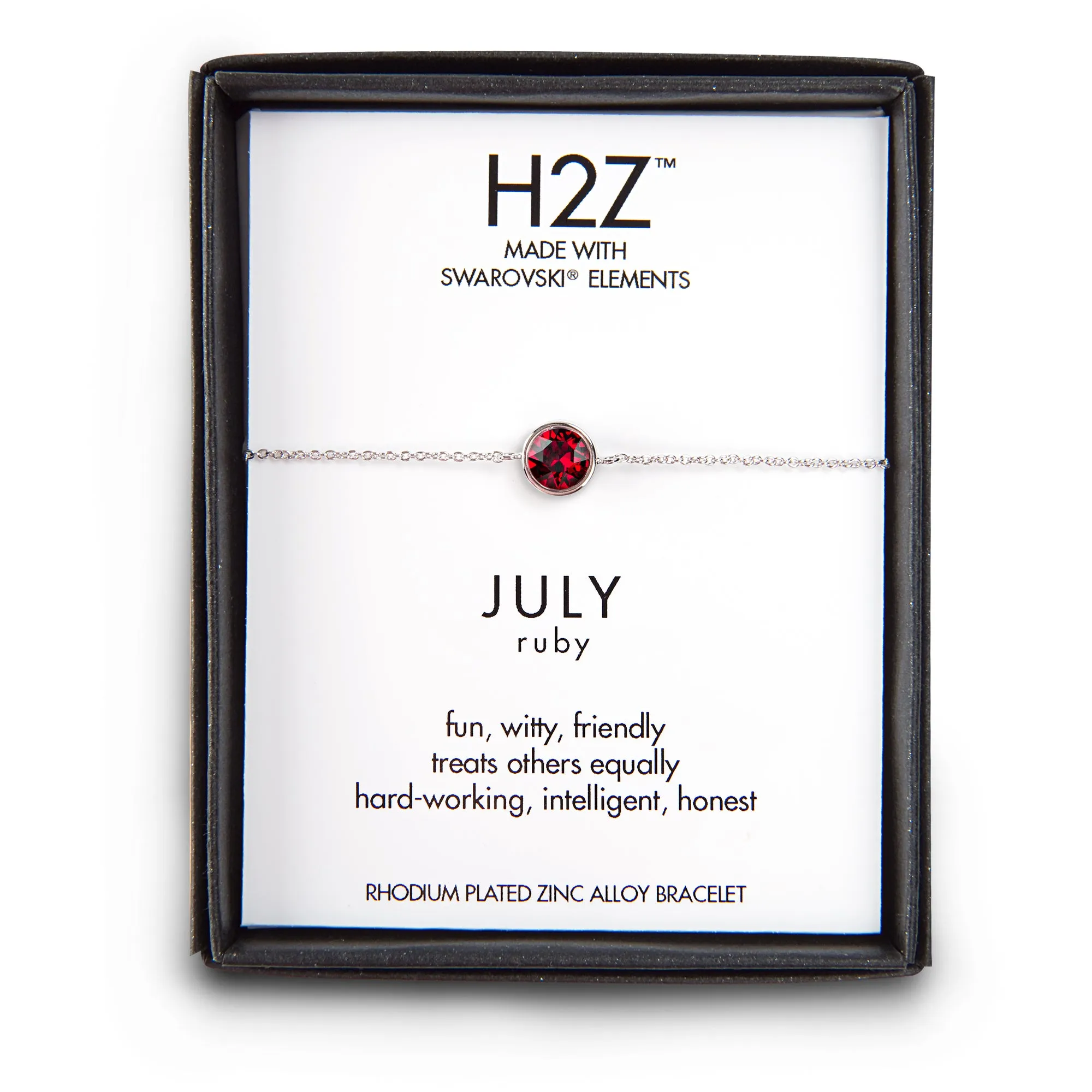 Liza Birthstone December Blue Zircon 6.5"-7.625" Crystal Bracelet made from Austrian Crystals